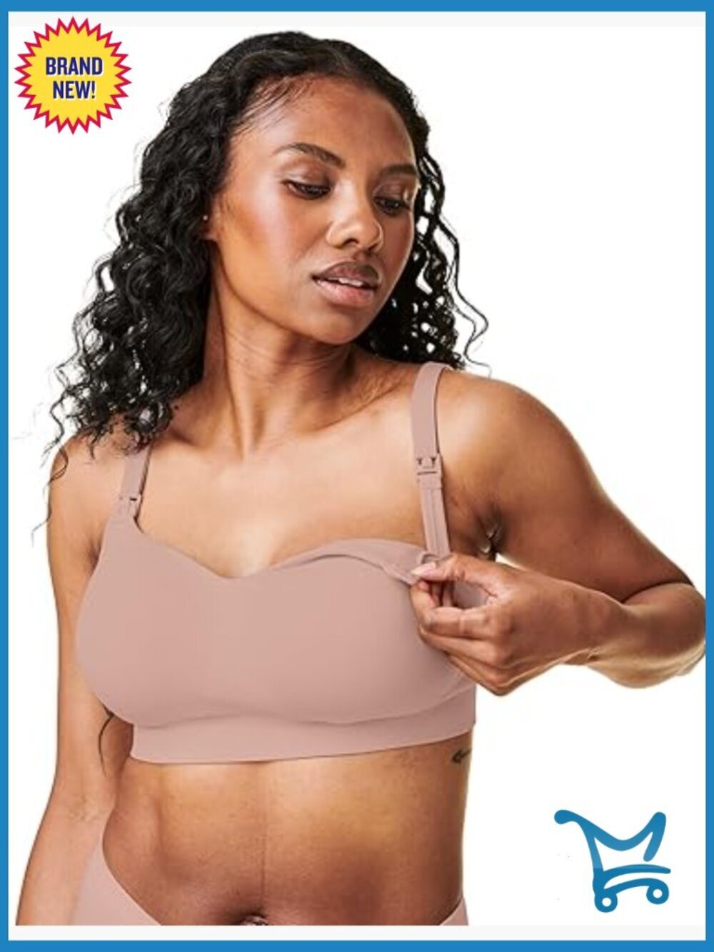 Wirefree Balconette Nursing Bra with Adjustable Straps